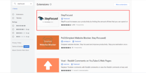 Block websites method 2 by using chrome extension stayfocusd 1